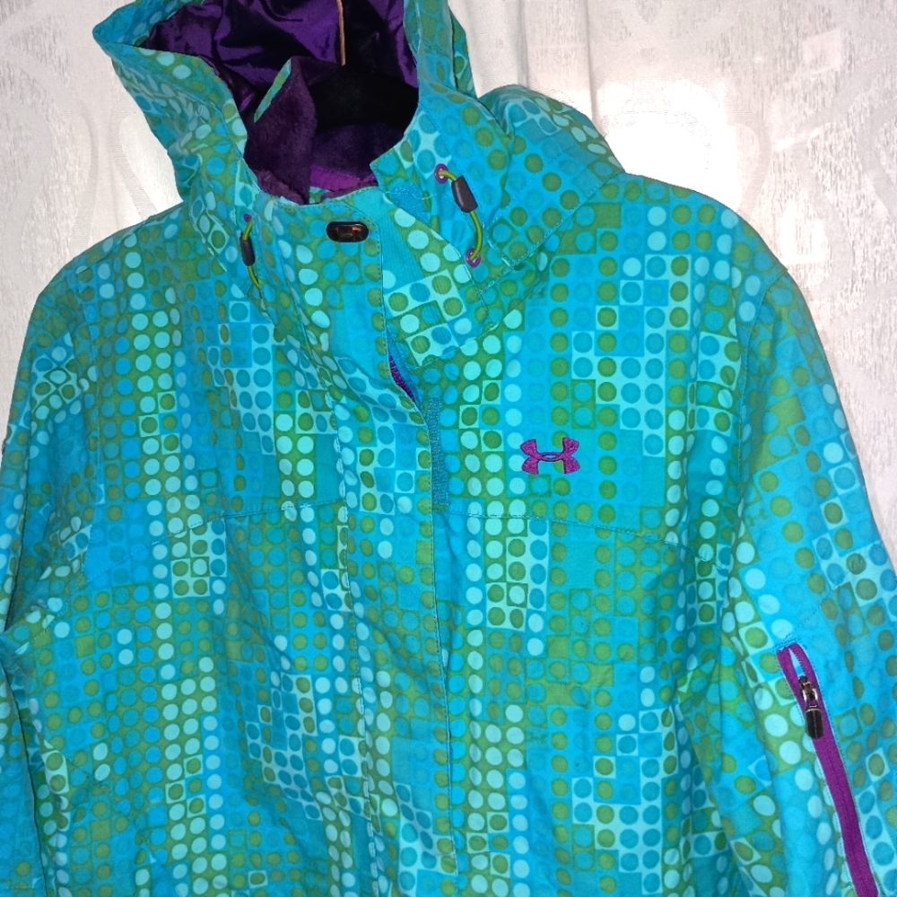 Under Armour Blue and Green Ski Jacket